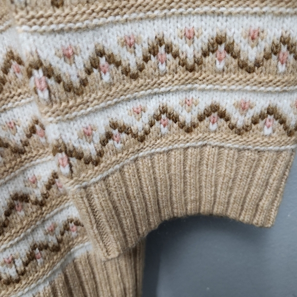 Croft and barrow women's extra cozy sweater size 2X tan and cream crew n… - Picture 7 of 9